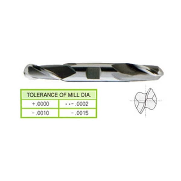 Yg-1 Tool 2 Flute Regular Length De Ball Nose Tialn-Futura Coated Hss 45109HF - main